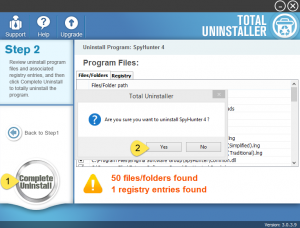 Verwijder SpyHunter 4 met Total Uninstaller (2)