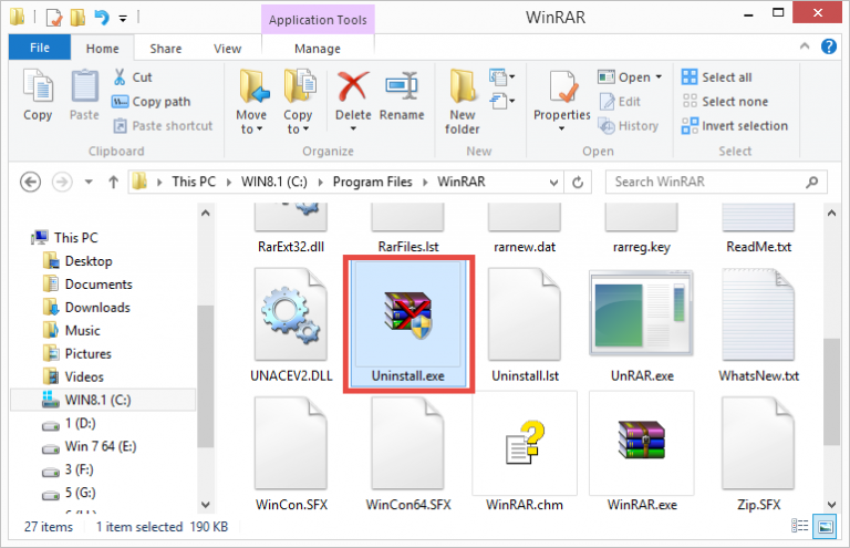 how to fully remove winrar without winrar download