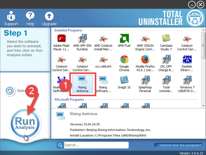 How to Completely Uninstall Rising Antivirus (Windows 7)