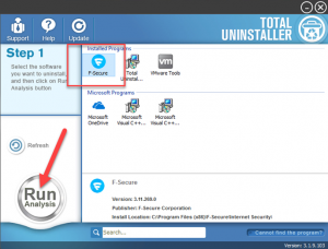 uninstall f secure android