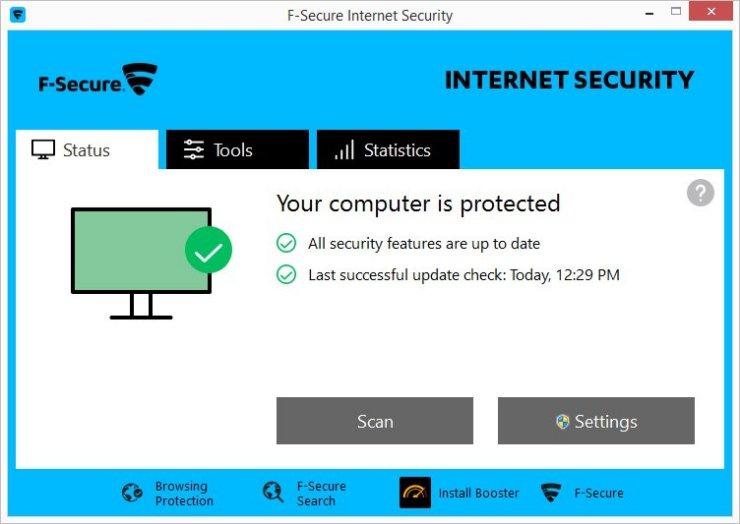 Uninstall F-Secure Internet Security