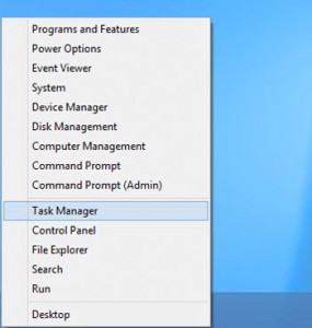 Open Task Manager sur Windows 8
